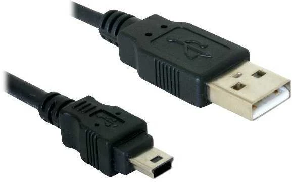 Delock kabelis USB 2.0 > USB-B mini 5 kontaktų kištukas/vyras 1,5 m