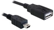 Kabelis USB Delock miniUSB - USB-A 0.5 m Juodas (82905)