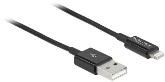 „Delock“ USB kabelis USB-A – „Lightning 1 m Juodas“ (83002)