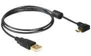 DELOCK kabelis USB micro-B St/ USB-A St 100cm 90 Grad