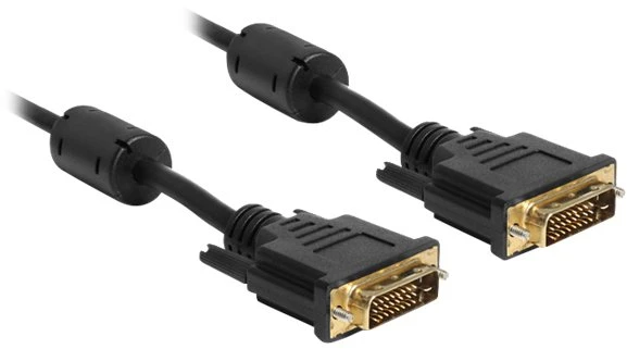 Delock Cable DVI 24+1 vyriškas > DVI 24+1 kišas 5 m juodas