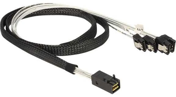 Delock Cable Mini SAS HD SFF 8643 x4 > 4x SATA 1 m