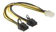 DELOCK Cable PCI Express 6pin > 2 x 8pin