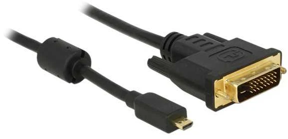 Delock Cable Micro HDMI D kištukas > DVI 24+1 kištukas 1 m