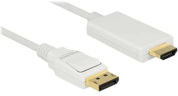 DELOCK Cable Displayport 1.2 male > High Speed HDMI-A pasyvus 4K 2 m baltas