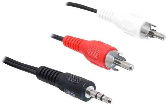 KABELIS AUDIO MINIJACK 3.5MM(M) 3 PIN->2X RCA (CHINCH)(M) 1.5M DELOCK