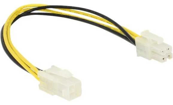Delock ATX/EPS 4-pin - ATX/EPS 4-pin, 0.3m, Geltonas (84954)