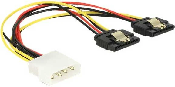 Delock Molex – SATA x2 0,2m Multicolor (85237)