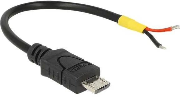 Delock kabelis USB 2.0 Mini-B kištukas > 2x atviri kabelio galai galia 10 cm Raspberry