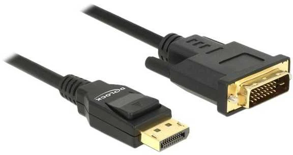 Delock kabelis Displayport 1.2 male > DVI 24+1 male 2 m juodas