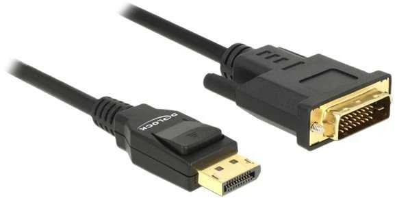 DELOCK Cable Displayport 1.2 male > DVI 24+1 male passive 3 m juodas