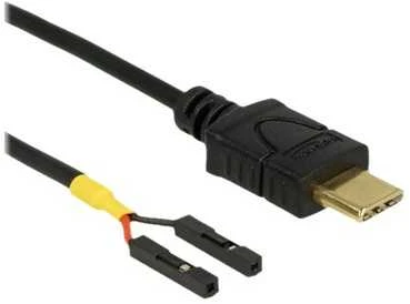 „Delock“ kabelis USB Type-C™ 2.0 kištukas > 2 x kištukinis lizdas, vienos galios 30 cm