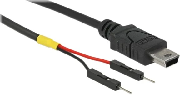 Delock USB Stromkabel Mini-B auf 2 x Pfostenstecker einzeln Strom 10 cm