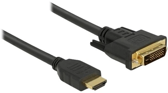DELOCK HDMI į DVI 24+1 kabelis dvikryptis 0,5 m