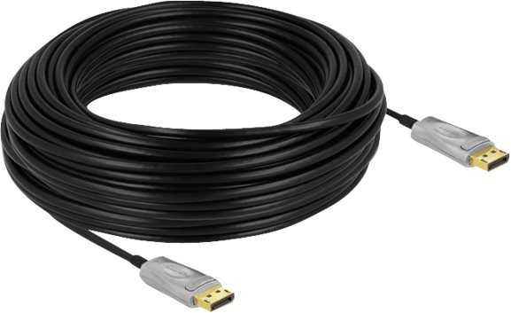 KABELIS DISPLAYPORT M/M 20 PIN V1.4 30M 8K 60HZ OPTYCZNY AKTYWNY JUODA DELOCK