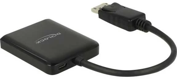 Delock DisplayPort skirstytuvas su jungiamuoju laidu