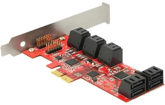 Delock PCI Express kortelė > 10 x vidinė SATA 6 Gb/s, žemo profilio formos koeficientas