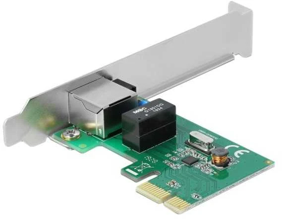 DELOCK Gigabit LAN 1x RJ45 + žemo profilio Delock