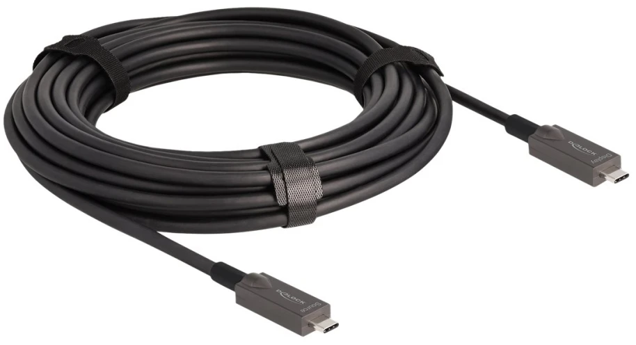 „Delock“ aktyvus optinis USB-C™ 4K vaizdo + duomenų + PD kabelis, 10 m