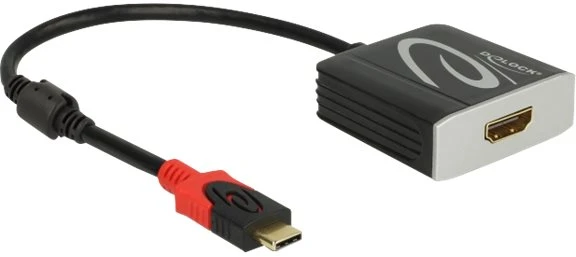 DeLOCK Active USB Type-C to HDMI Adapteris 4K 60 Hz (HDR), 3840 x 2160 pikselių, Juodas