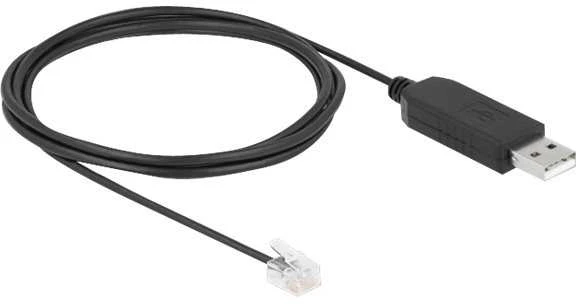 Delock adapterio kabelis USB Type-A į serijinį RS-232 RJ12 2 m