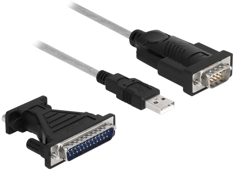 Kabelis USB Delock USB-A - RS-232 1.8 m Juodas (61314)