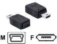 Delock Adapteris USB mini vyriškas > USB micro-A+B moteriškas