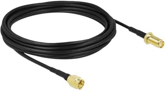 SMA antenos laidas 5 m su aukso spalvos jungtimis