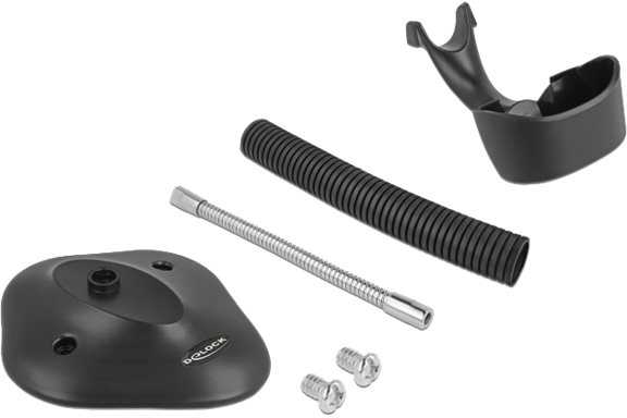 Delock Barcode Scanner Standfuß mit Halterung flexibel juodas