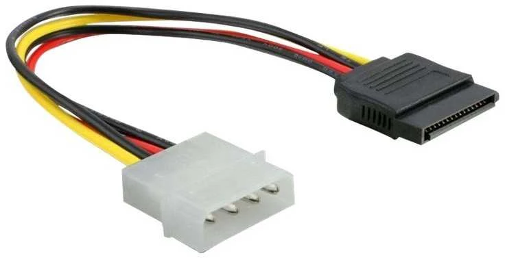 KABELIS ZASILAJĄCY WEWNĘTRZNY MOLEX(M)->SATA(F) 12CM DELOCK
