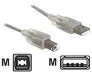 DELOCK Cable USB 2.0 A-B upstream male/female 0.5m