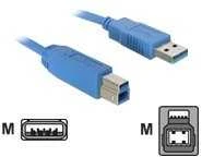 Delock kabelis USB 3.0 tipo A kištukas > USB 3.0 tipo B kištukas 3 m mėlynas