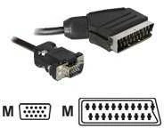 Delock Cable Video Scart kištukas (išvestis) > VGA kištukas (įvestis) 2 m