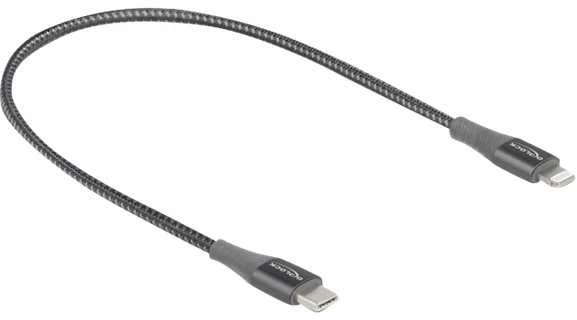 Delock Atblokuokite duomenų ir įkrovimo laidą USB Type-C™ prie žaibo pilko 0,5 m MFi