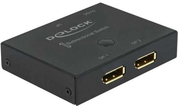 Šakotuvas Delock DisplayPort 2 – 1 dvikryptis jungiklis 8K 30 Hz