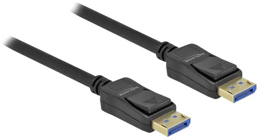 Delock DisplayPort laidas 10K 60 Hz 54 Gbps plastikinis korpusas 1 m