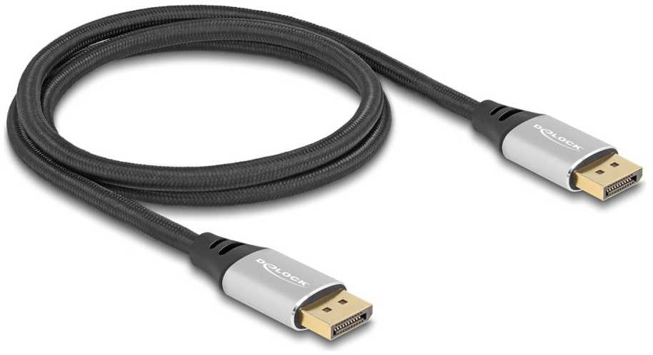 Delock DeLOCK DisplayPort kabelis 16K 60 Hz 1 m sidabrinė metal