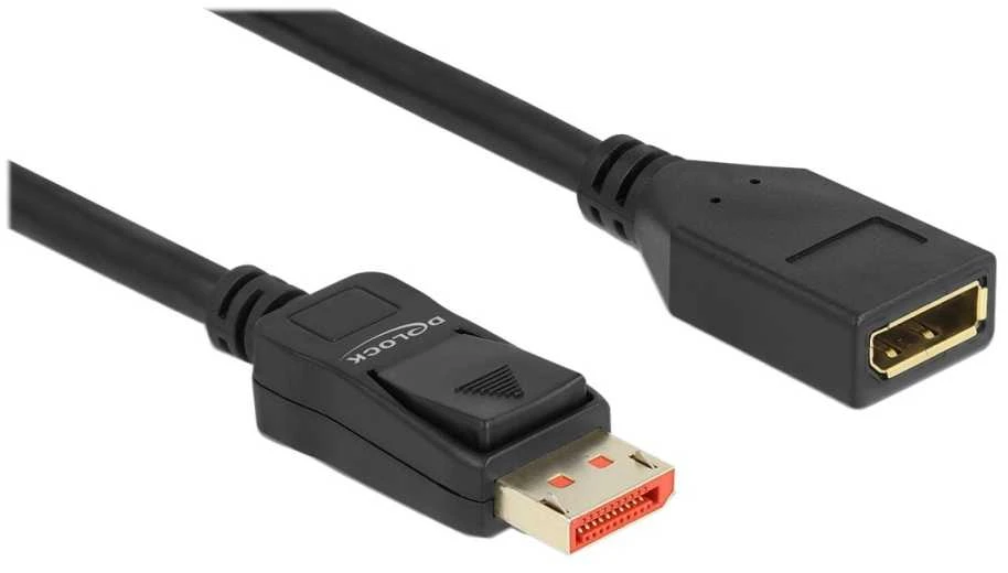 DisplayPort ilgintuvo laidas su kištuku ir lizdu