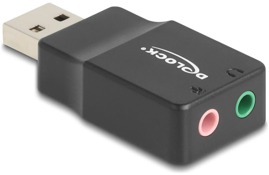Karta dźwiękowa Delock Zewnętrzna karta dźwiękowa USB Delock (66634) – Juoda