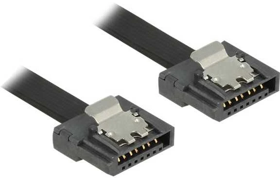 Delock laidas SATA FLEXI 6 Gb/s 20 cm juodo metalo