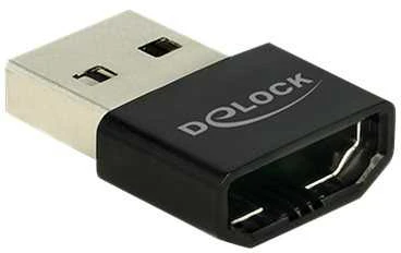 Delock adapteris HDMI-A lizdas > USB tipo A kištukas juodas
