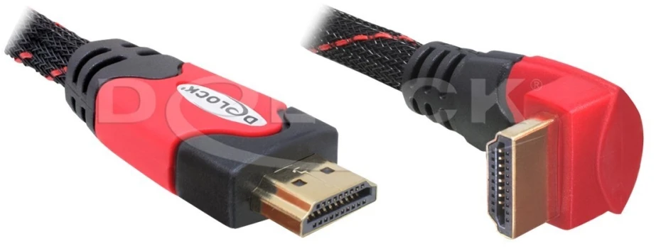 Delock kabelis HDMI A kištukas > HDMI A kištukas kampinis 4K 2 m