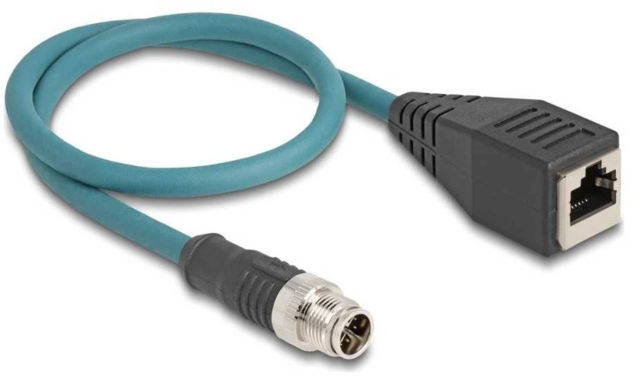 M12 į RJ45 50 cm adapterio kabelis