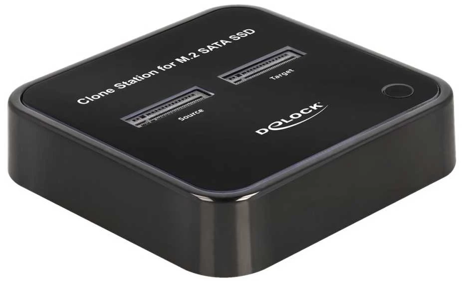 Delock M.2 prijungimo stotelė skirta 2 x M.2 SATA SSD su klonavimo funkcija