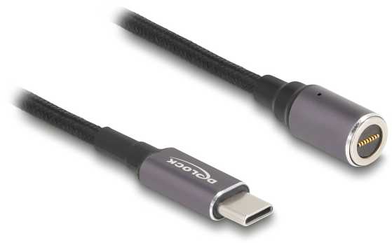 „DeLOCK“ nešiojamojo kompiuterio įkrovimo laidas, USB C tipo kištukas į magnetinę 8 kontaktų jungtį, 1,8 m, 1,8 m, USB C, 8 kontaktų, 20 V