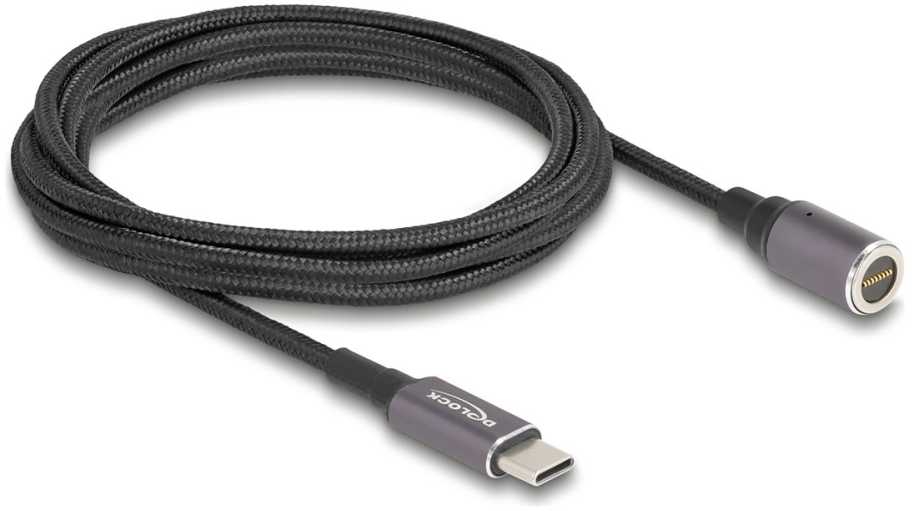 „DeLOCK“ nešiojamojo kompiuterio įkrovimo laidas, USB C tipo kištukas į magnetinę 8 kontaktų jungtį, 1,8 m, 1,8 m, USB C, 8 kontaktų, 20 V