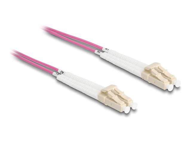 Konwerter Delock Kabelis światłowodowy LC Duplex do LC Duplex Multimode OM4 kątowy 2 m