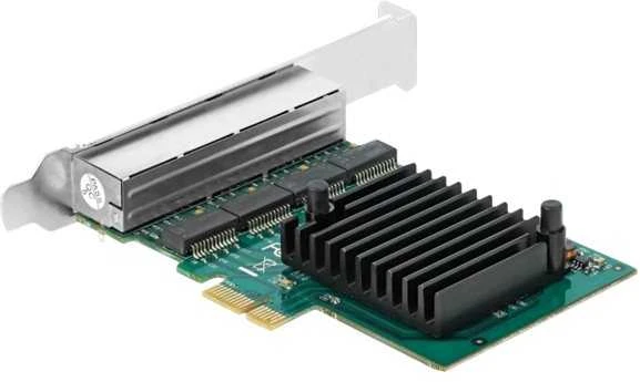 Delock PCI Express x1 Netzwerkkarte Gigabit LAN 4 x RJ45 RTL8111