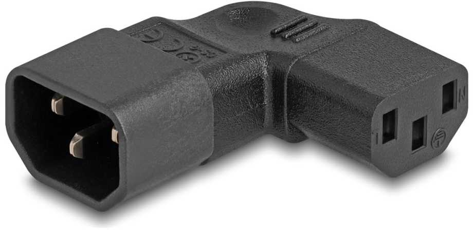 Delock DeLOCK 80474 keitiklis / kištukas IEC 60320 C14 į IEC 60320 C13 Juoda