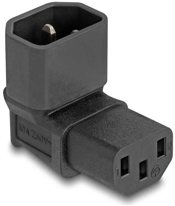 DeLock DeLOCK 80472 keitiklis / adapteris IEC 60320 C14 IEC 60320 C13 Juoda